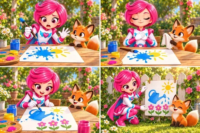 Gina and the Paintbrush Pause